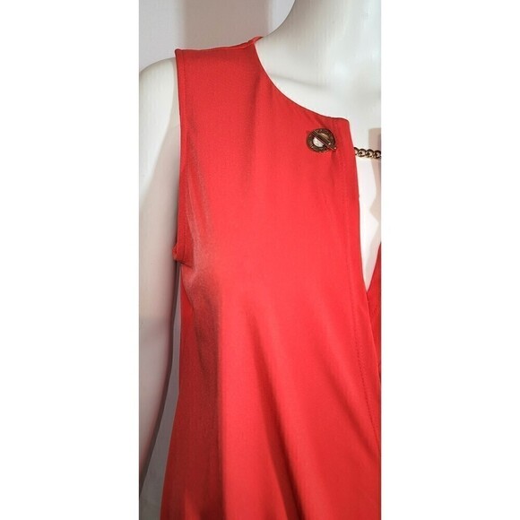 Ivanka Trump Tangerine Orange Sleeveless Floral Tank Top Blouse - Size M - Picture 5 of 8